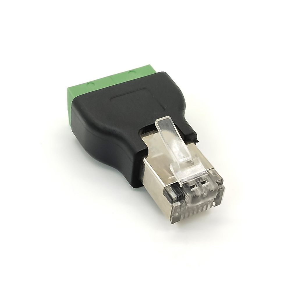 Adaptateur RJ45 mâle vers bornier droit RJ45 8 broches vers borne 4 broches