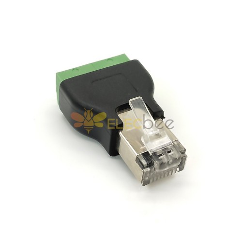 Adaptateur RJ45 mâle vers bornier droit RJ45 8 broches vers borne 4 broches