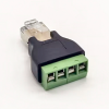 RJ45 Male To Terminal Block Adapter Straight RJ45 8 Pin To 4 Pin Terminal