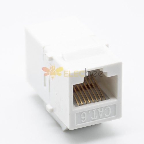 Cat6 RJ45 Coupler Femme à Ethernet Femelle Gigabit Keystone Jack Coupler Blanc