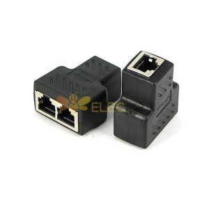 RJ45 3 Way Flitter 1 to 2 Female Port Port Cat5e Lan Ethernet Socket