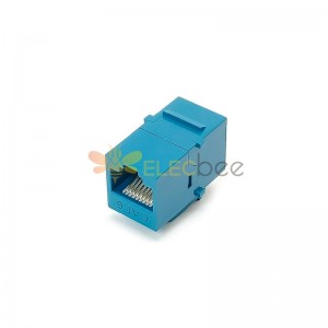 RJ45 Cat6 Acoplador hembra a hembra Ethernet Gigabit Keystone Jack acoplador azul