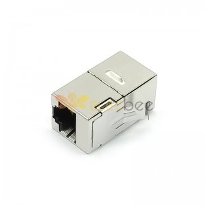 RJ45 Conector acoplador Cat5e en línea hembra a hembra blindado Keystone adaptador 8P8C