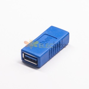 USB 3.0 メスからメスの青いストレートアダプター