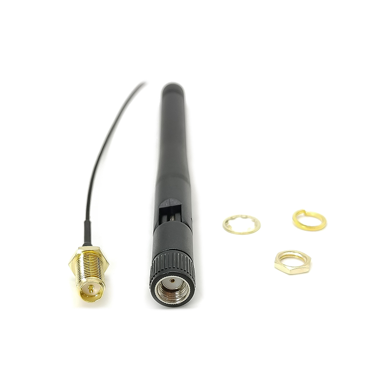 2.4G 3dBi WiFi Antena RP-SMA Pigtail para 1,13 cabo