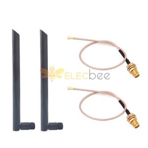 Dual Band 5dBi Antena Conector macho RP-SMA con cable IPX/U.fl