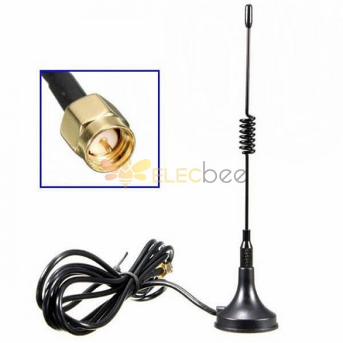 20pcs 433 MHz Antena Dipolo 3dBi Antena de Base Magnética Masculina de Longo Alcance SMA