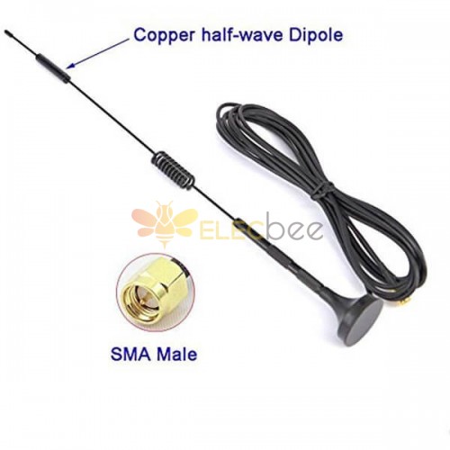 20pcs 433 MHz Canard En Caoutchouc Antenne Demi-onde SMA Mâle Avec Antenne Dipolaire À Base Magnétique