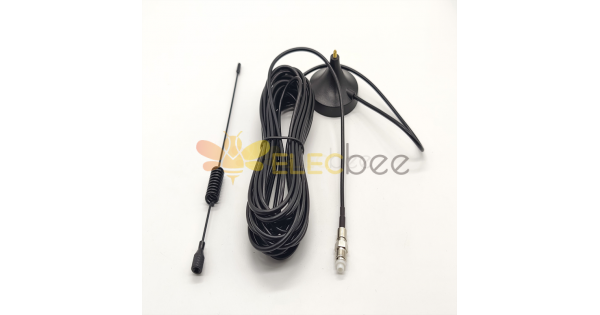 Antenna magnetica per pinna di squalo esterna per auto con connettore SMB