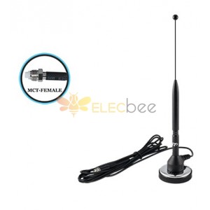 Auto Cell Antenna, 2" Magnet Base, 11" Tall, 10ft Cable, MCT Connector