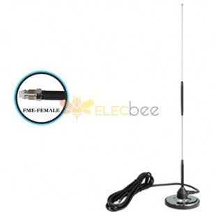 Auto Cell Antenna, 3.25" Mag. Base, 26" Tall, 18 ft. Cab., FME Conn.