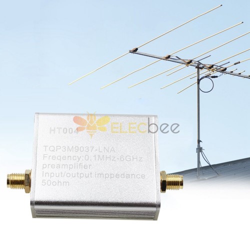 100K-6GHz Full Band Low Noise Amplifier 20dB High Gain Power Preamplifier LNA Module for RF & Software Defined Radio SDR