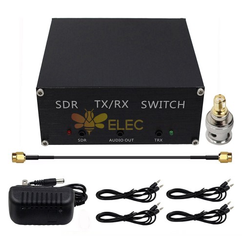 SDR-Transceiver-Schalter, Antennen-Sharer, TR-Schalterbox, 100 W, DC, 160 MHz, Aluminiumlegierungsbox – EU-Stecker