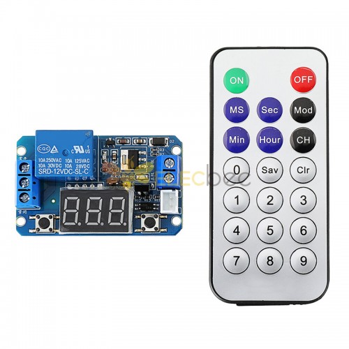 3 Stück 12 V DC Infrarot-Fernbedienung, voll funktionsfähiges Verzögerungszyklus-Timing-Relaismodul mit LED-Digitalanzeige mit Fernbedienung