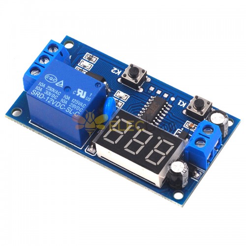 AOQDQDQD 5V/12V Zeitsteuerungsschalter mit intermittierendem Endlosschleifen-Countdown und Zeitrelaismodul - 5V