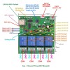 EACHEN ST-DC4 WiFi 4-way Relay Module Inching Momentary/Self-Locking/Interlock Switch Module Works with Amazon Alexa - Wifi