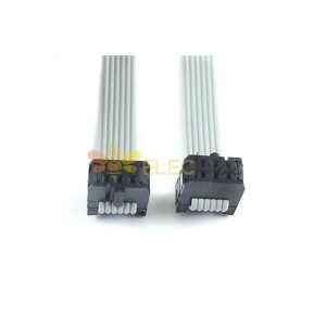 2.54mm Pitch 2x3Pin 6 Pin 6 Alambre IDC Flat Ribbon Cable Longitud 40cm