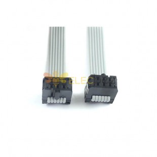 2.54mm Pitch 2x3Pin 6 Pin 6 Wire IDC Flat Ribbon Cable Length 40cm