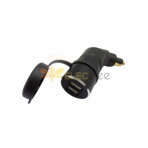 Caricabatteria da auto standard europeo per presa accendisigari da 12-24 V per auto e moto con caricatore doppio USB da 4,2 A