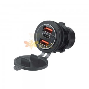 Cargador USB modificado para automóvil y marino con cargador de coche modificado PD+Dual QC3.0 con interruptor