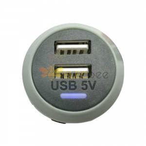 Diseño corto 4.8A Cargador USB dual Fabricante Muebles marinos automotrices Sofá Toma de carga de alimentación USB modificada