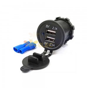 12-24V 4.2A High Current Dual USB Charger Automotive and Marine Modified Car Charger Furniture Seat Charger