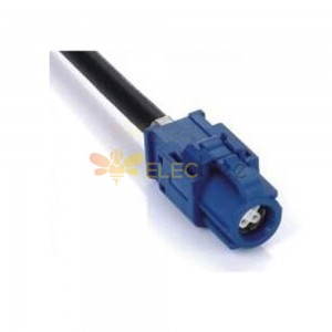 Fakra HSD-Kabel, 4-polig, C-Code, Buchse, blau, Fahrzeuganschluss, GPS-Signal, einseitige Verlängerung, 0,5 m