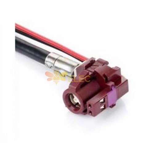 HSD Cable 4 + 2Pin D Code الزاوية اليمنى أنثى GSM Network Signal Single End Vehicle Extension 0.5m