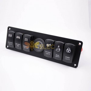 Painel de interruptores com voltímetro 6 posições tela colorida painel de combinação multifuncional para carro