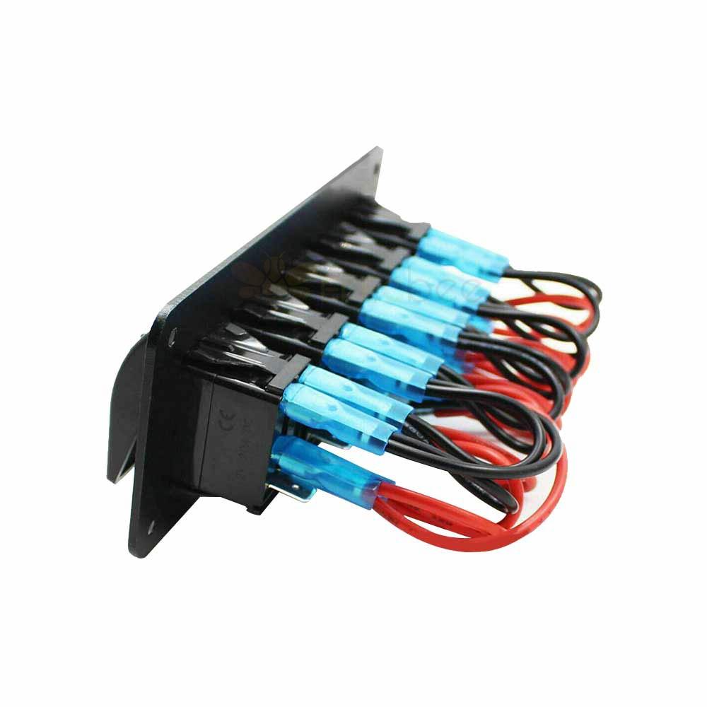 4 Gang Rocker Anahtarları Panel QC+PD Çift USB Hızlı Şarj DC12-24V Tekne Gemisi için - Kırmızı Işık