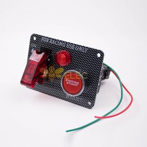 Painel de interruptor de ignição de carro de corrida Interruptor de desligamento multifuncional de partida de um botão