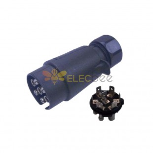 Conector de plugue de reboque de 7 pinos com design de rebitagem de PVC