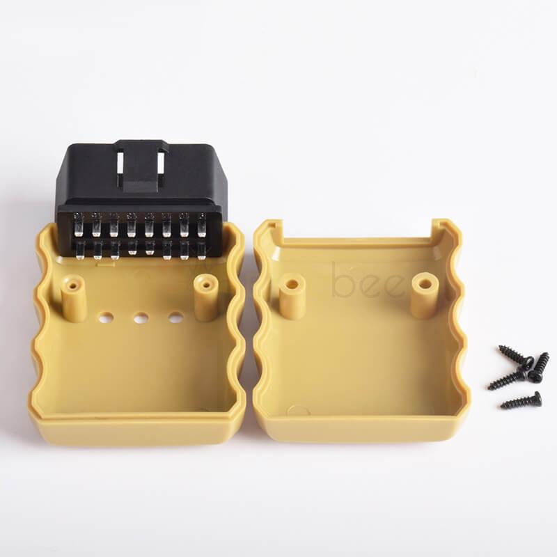 Automobile OBD Plug 16 Pin Connector Male J1962M OBDii Bluetooth 327 Yellow Shell