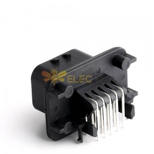 ECU14芯PCB板弯针接插件公插头护套