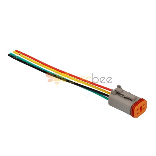 4 Pin Otomatik Su Geçirmez Konnektör Dişi Jack, 1.25mm2 Kablo ile Otomotiv Mühürlü Elektrik 14CM DT06-4S