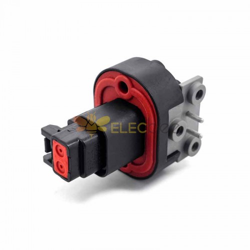 Conector selado automotivo 2 pinos preto R/A soquete macho plugue fêmea para veículos elétricos Elecbee DT13-2PB