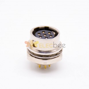 7 Pin Female Aviation Connector HR10A-7R Circular Connector Back Mount Receptacle Through Hole for PCB