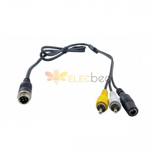 10pcs 4 Pin Kabel Kabelkabel auf RCA Male DC Buchse Stecker Verlängerungskabel 1M