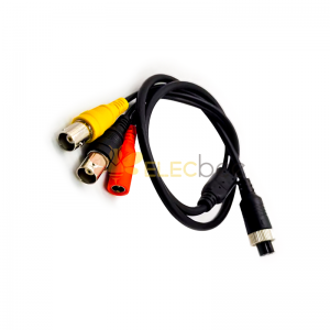 10pcs 4 Pin GX12 Female Connector Cable 1M to BNC DC Adapter for Automotive Vehicle Back View Camera