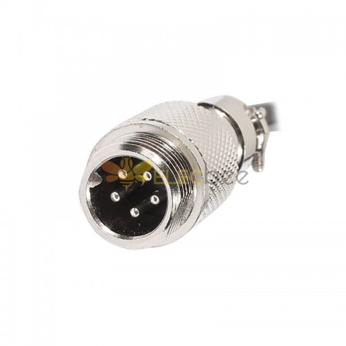 10pcs GX12 Aviation Connector Butt-Joint Type 5pin  straight   Male with  1M Cable