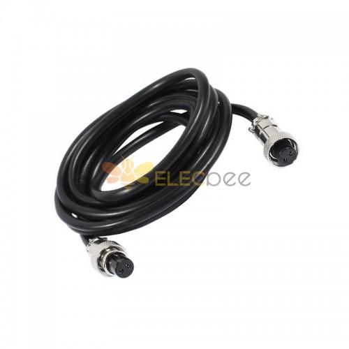 10pcs GX12 Aviation Connector  2pin  straight   Female  to straight  Female Butt-Joint Type with  1M Cable Butt-Joint Type