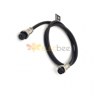 10pcs GX12 Aviation Connector  4pin  straight   Female  to straight  Female Butt-Joint Type with  1M Cable Butt-Joint Type