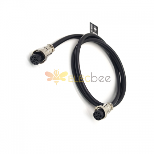 10pcs GX12 Aviation Connector  4pin  straight   Female  to straight  Female Butt-Joint Type with  1M Cable Butt-Joint Type