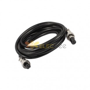 10pcs GX12 Aviation Connector  6pin  straight   Female  to straight  Female Butt-Joint Type with  1M Cable Butt-Joint Type