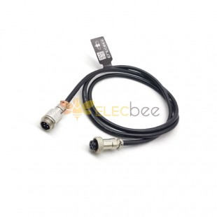 10pcs GX12 Aviation Connector  4pin  straight   Male  to straight  Female Butt-Joint Type with  1M Cable Butt-Joint Type