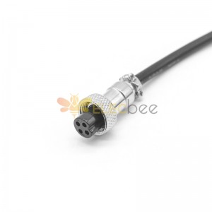 GX12 Aviation Connector Butt-Joint Type 4pin  straight   Female with  1M Cable