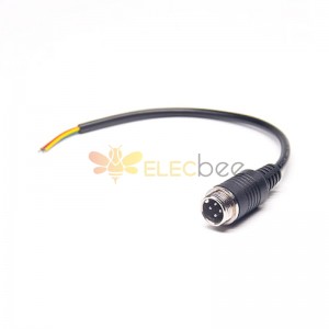 GX12 Aviation Connector Butt-Joint Type 4pin  straight   Male with  30CM Cable