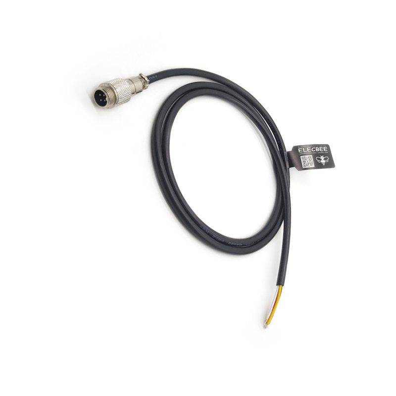 GX12 Aviation Connector Butt-Joint Type 4pin  straight   Male with  1M Cable