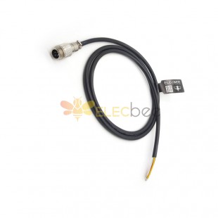 GX12 Aviation Connector Butt-Joint Type 4pin  straight   Male with  1M Cable