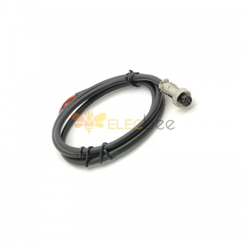 GX12 Aviation Connector Butt-Joint Type 7pin  straight   Female with  1M Cable